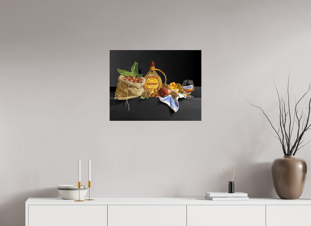 65 x 50 cm, Sur alu Dibond mat Chanson d'automne.