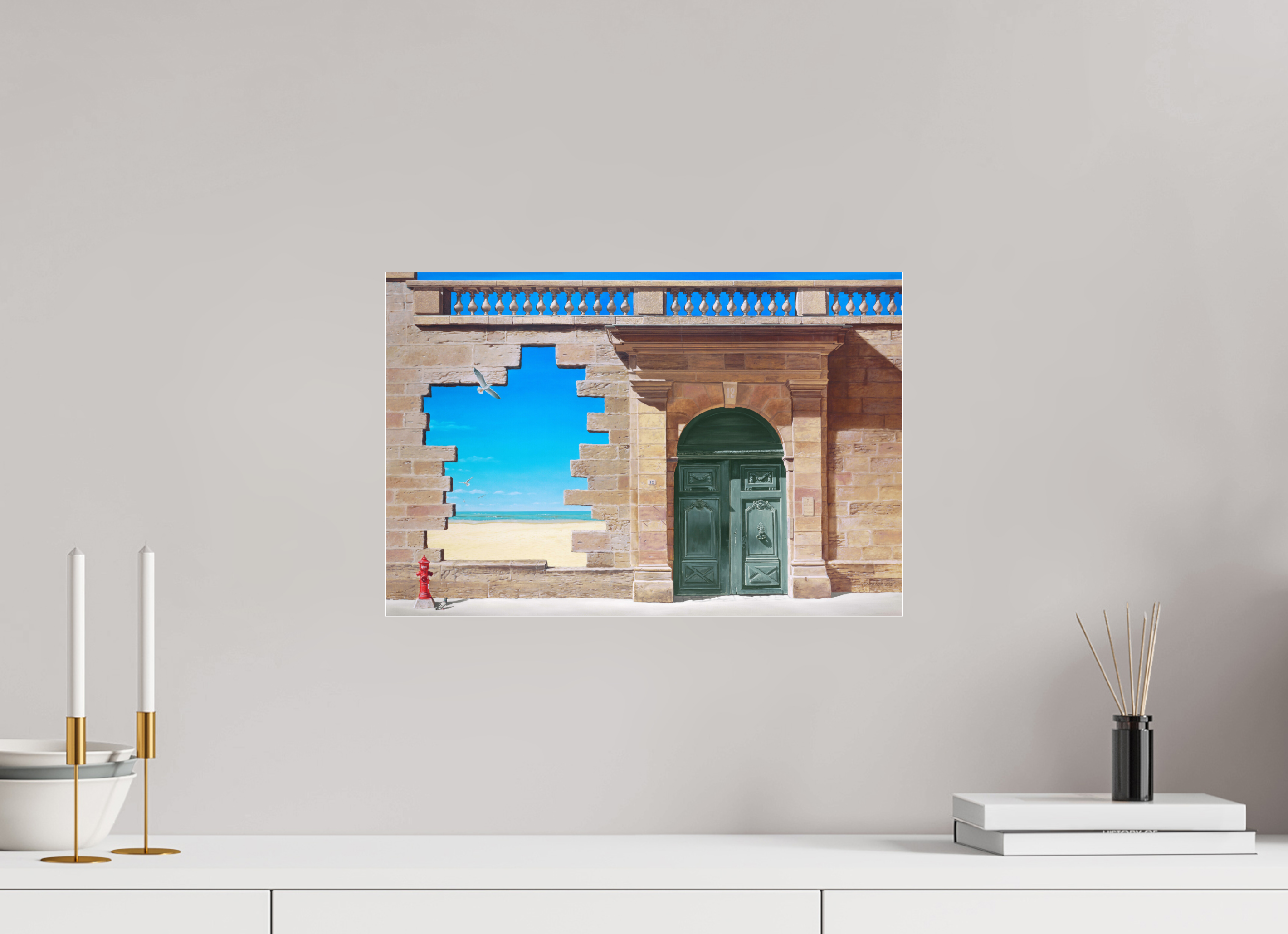 45 x 30 cm, Sous Plexiglas Brillant Imagine.