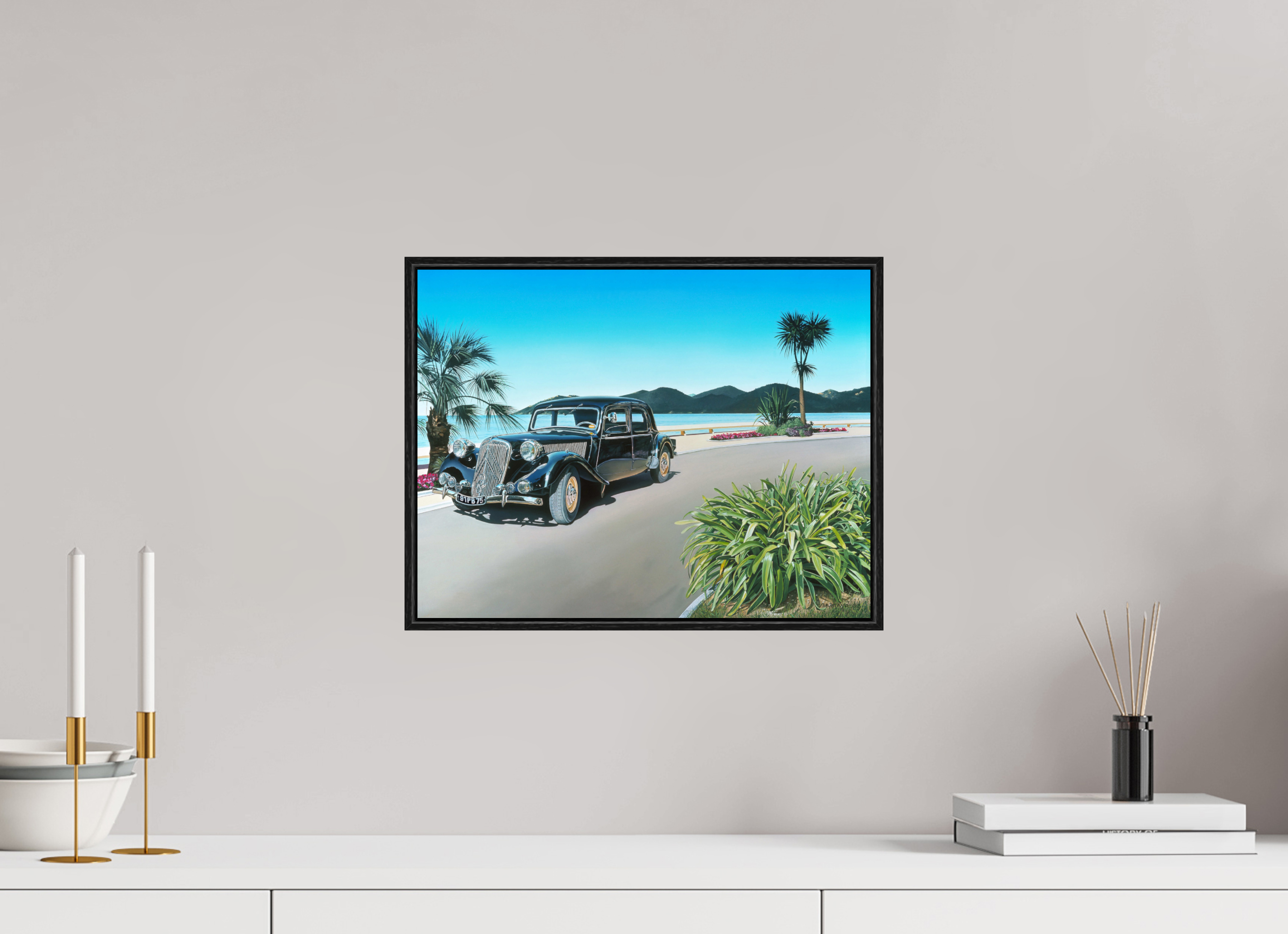 39 x 30 cm, Sur Alu Dibond Mat Cadre 6mm noir Souvenirs.