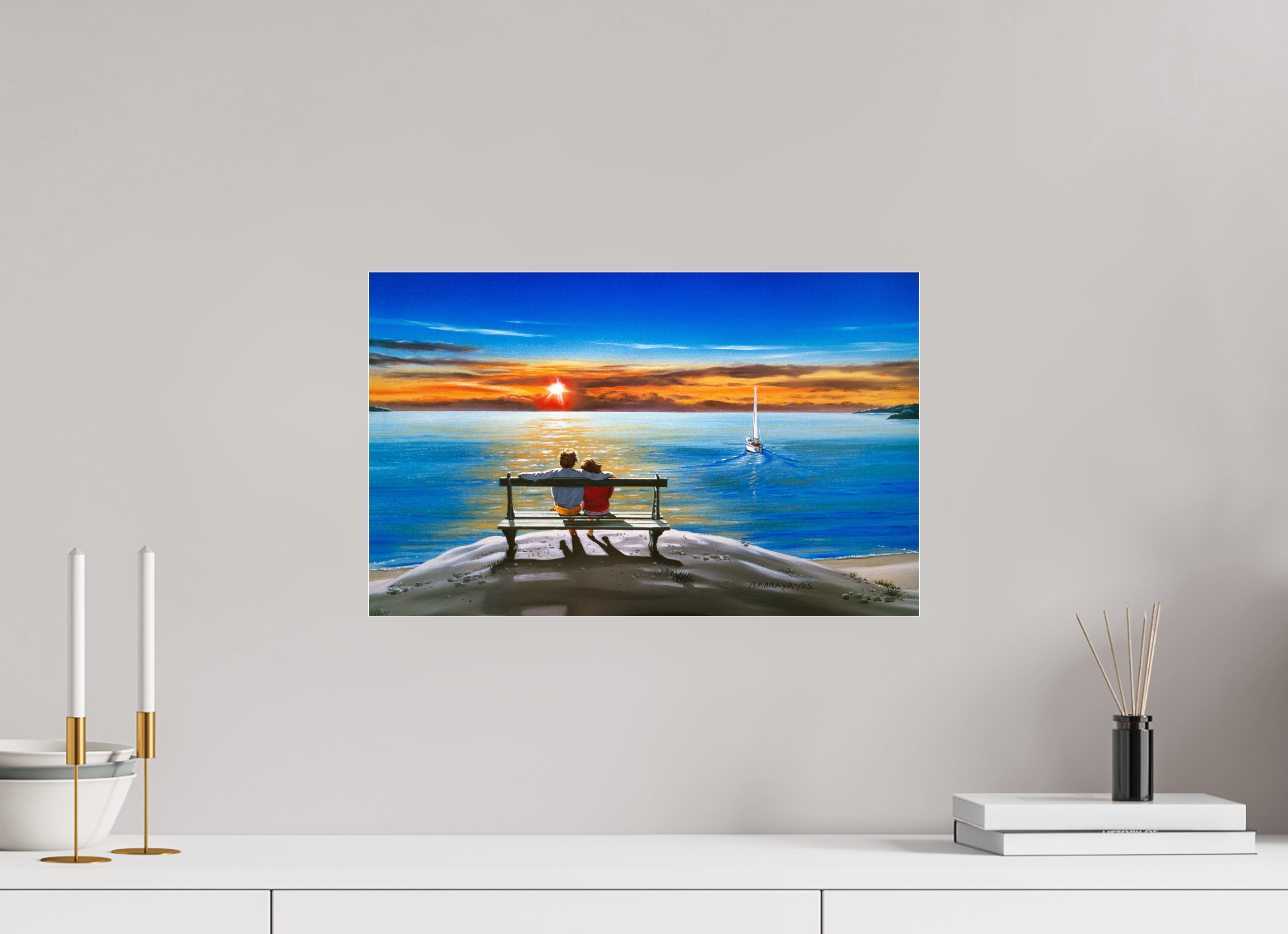 Vue en situation du tableau Immortelles émotions - Art moderne
