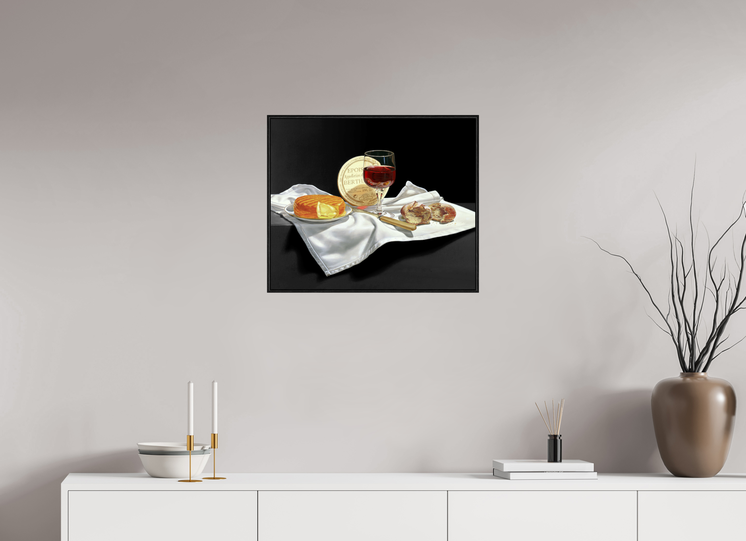 60 x 50 cm, Sur Alu Dibond Mat Cadre 6mm noir La larme à l'œil.