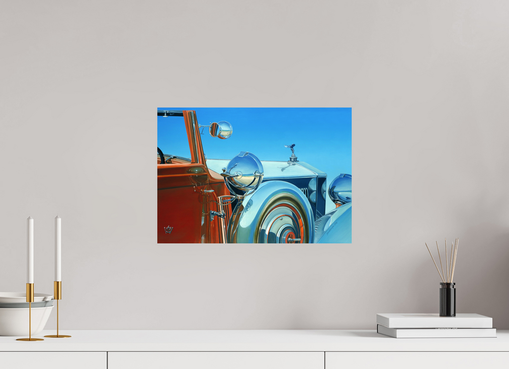 42,9 x 30 cm, Sur alu Dibond mat Auto-portrait-Rolls des Maharajah.