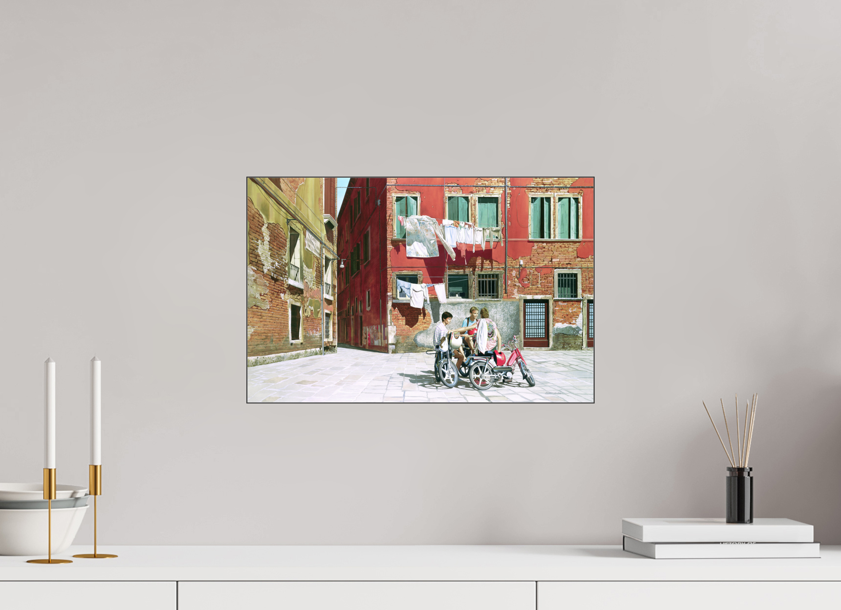 Sulla piazza soleggiata.