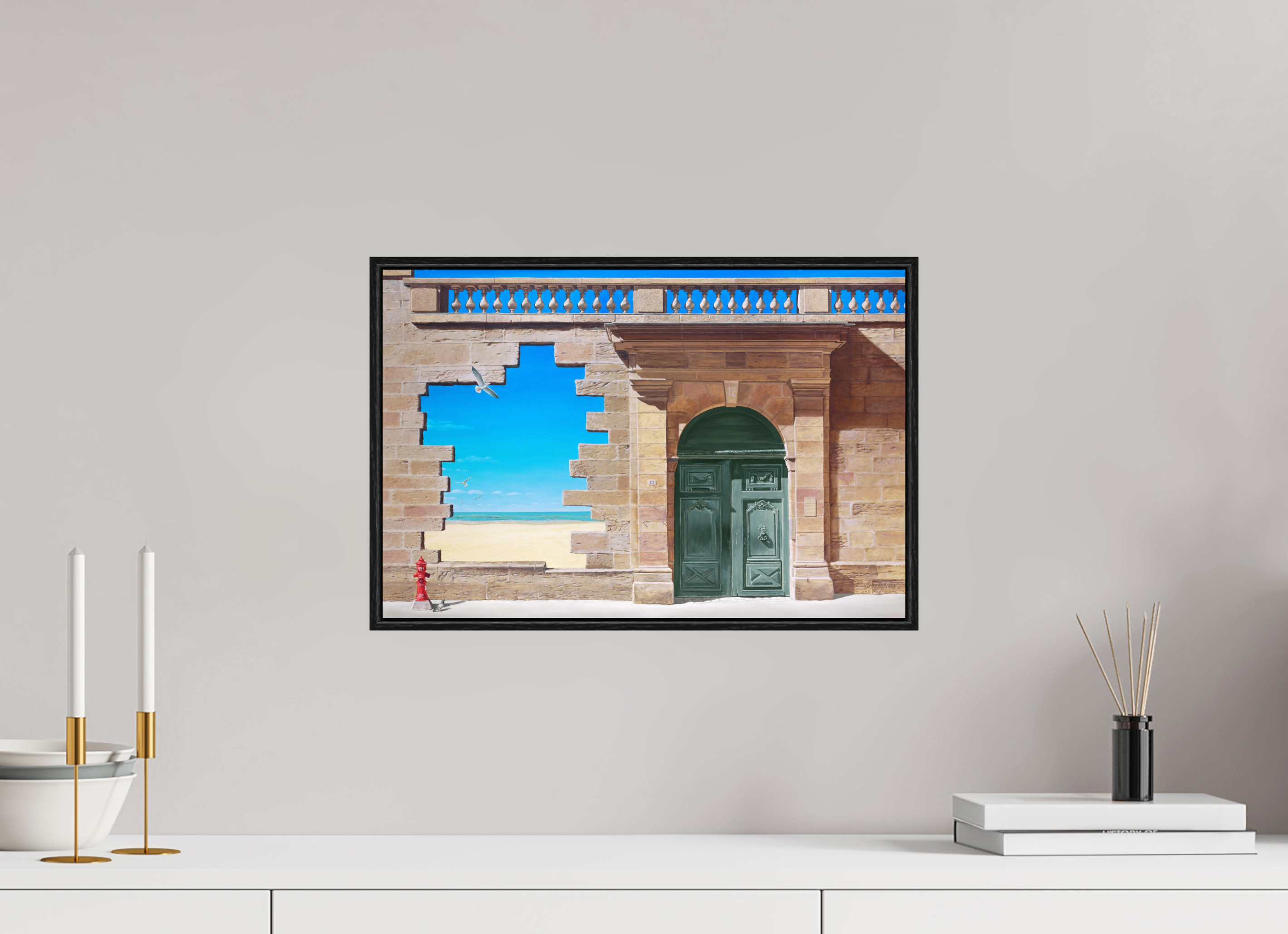 45 x 30 cm, Sur Alu Dibond Mat Cadre 6mm noir Imagine.