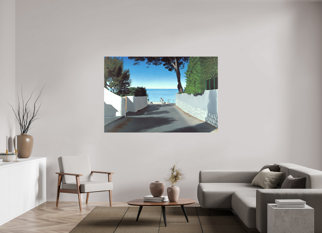 180 x 120 cm, Toile mate sur châssis 2cm Le Grand Chemin des ondes.