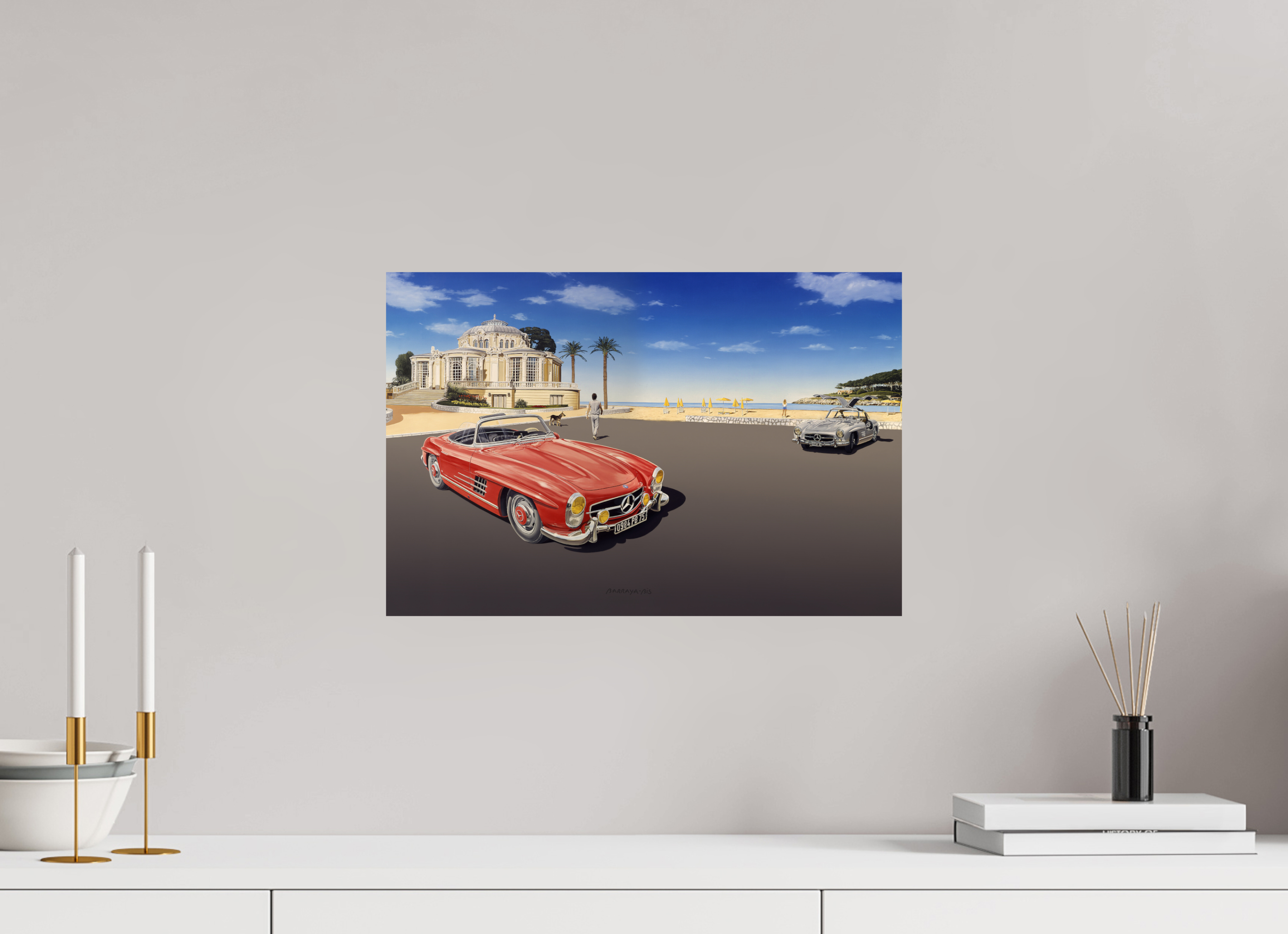 45 x 30 cm, Sur Alu Dibond Mat Rendez-vous en situation.