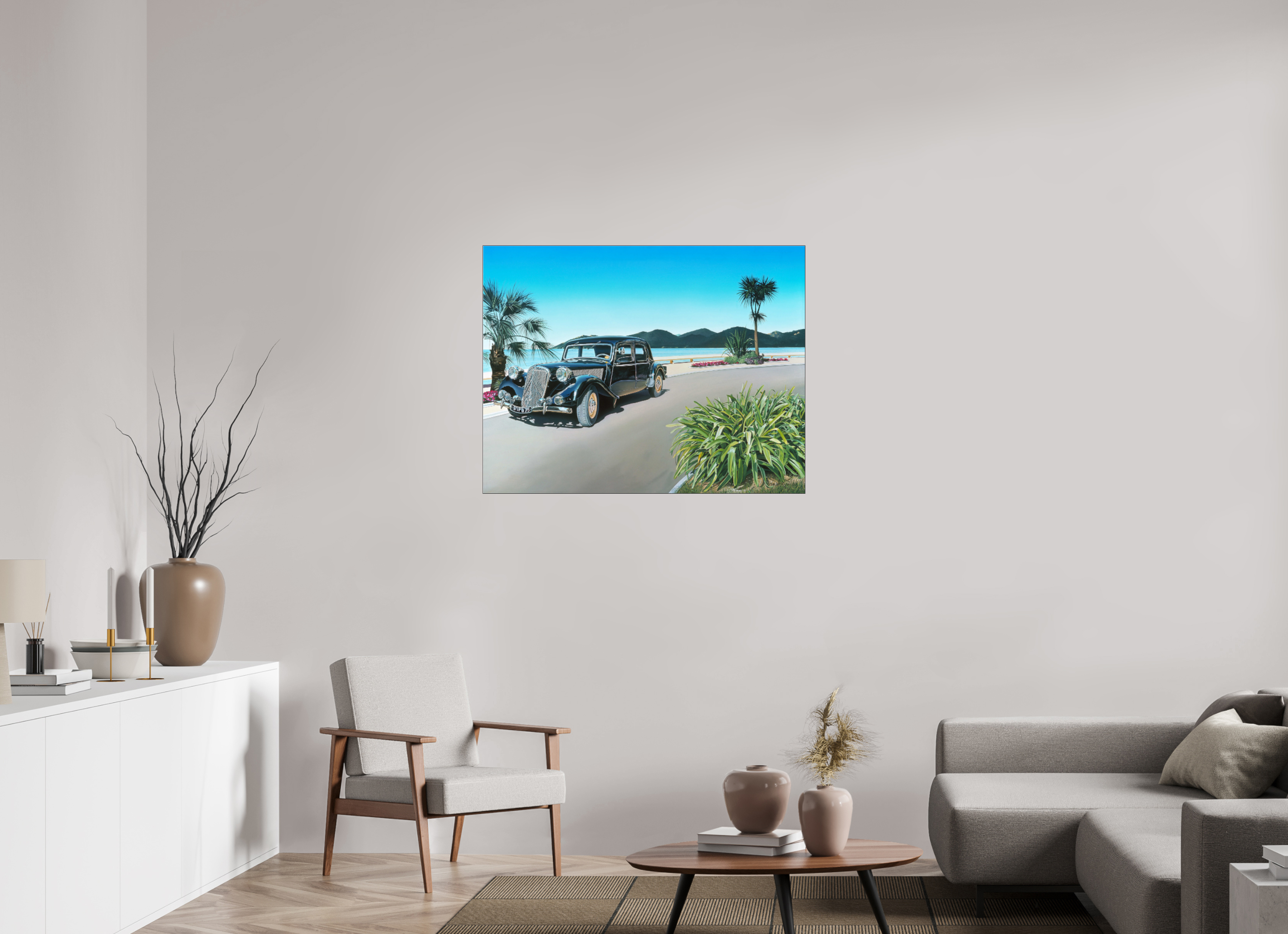 104 x 80 cm, Sous Plexiglas Brillant Cadre Fin Noir Souvenirs.