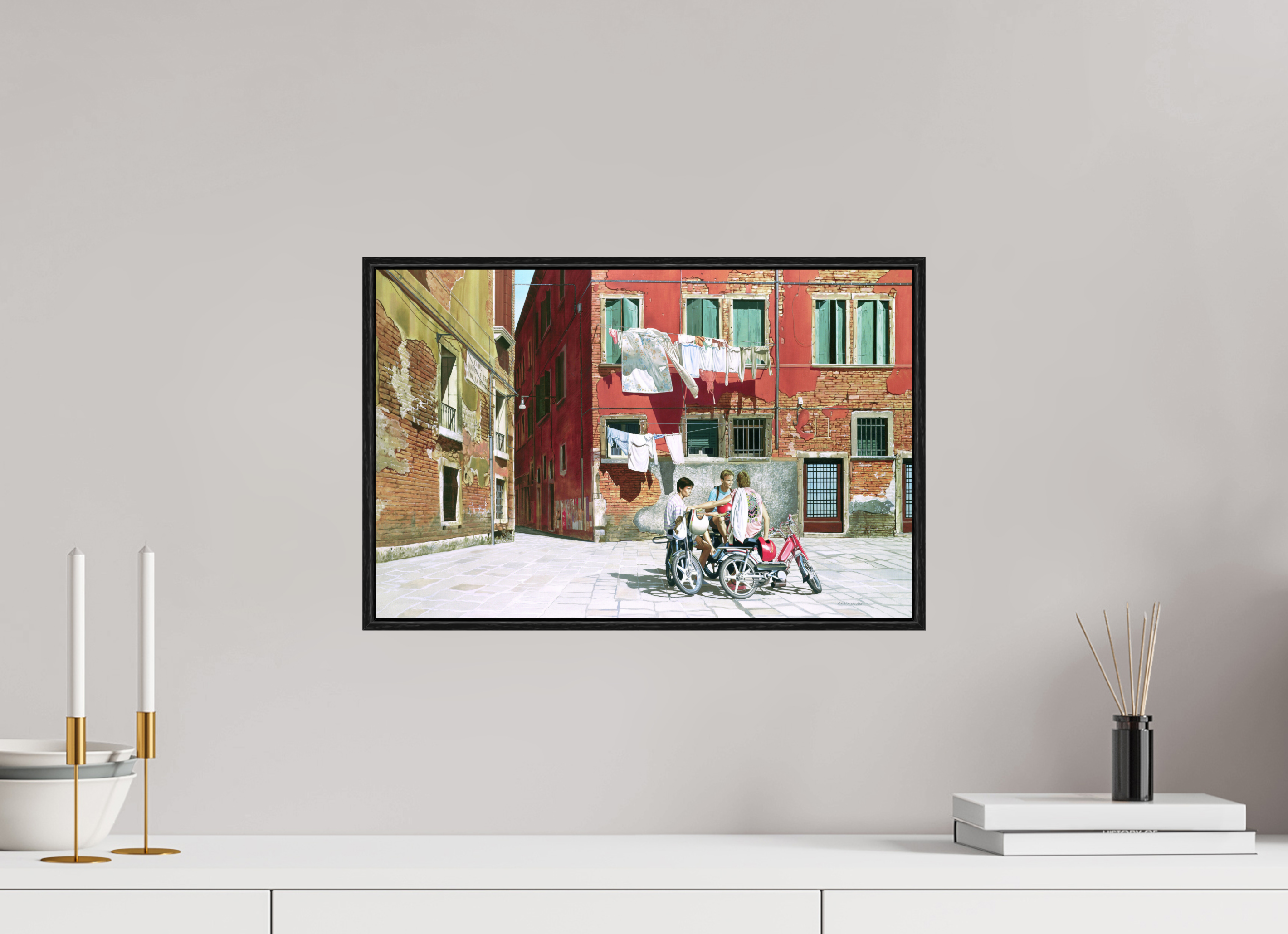 Sulla piazza soleggiata.