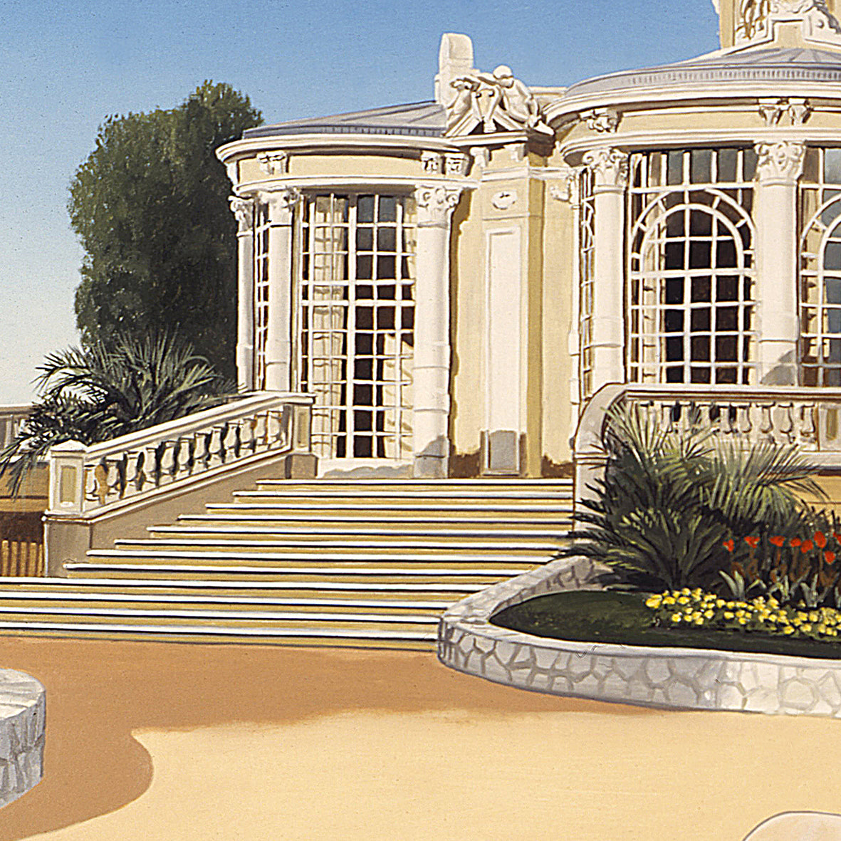 Détail du casino sur la peinture. Grand Rendez-vous.