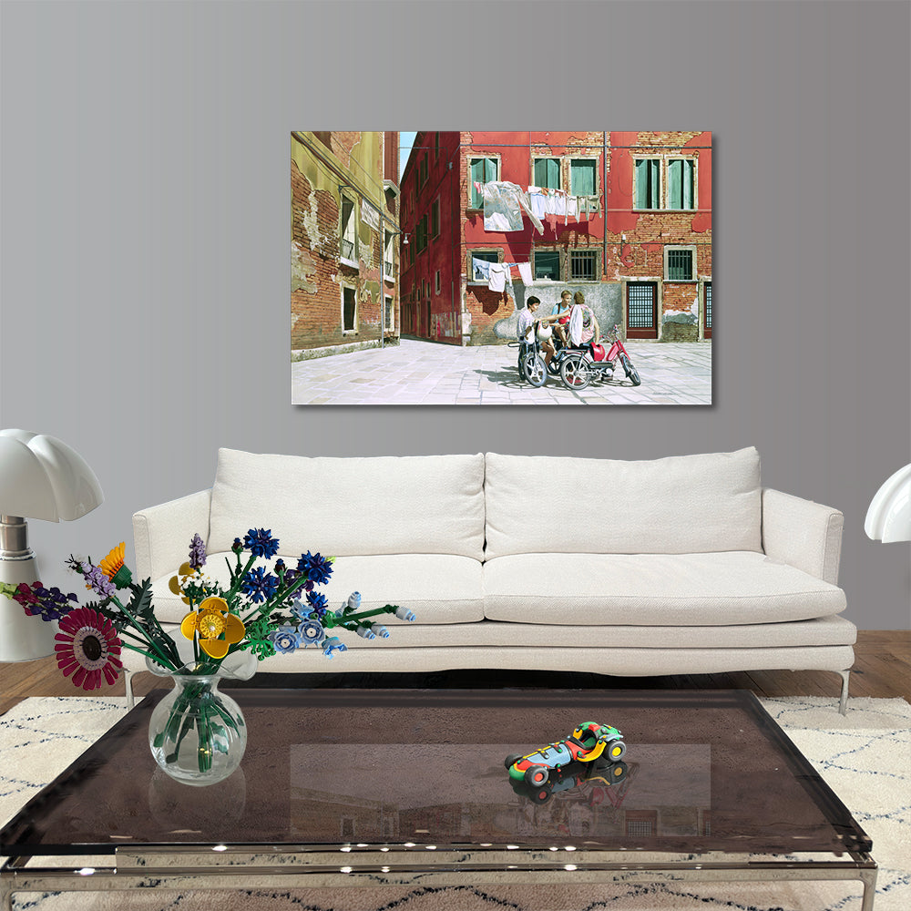 Sur la grande place en situation dans un appartement parisien