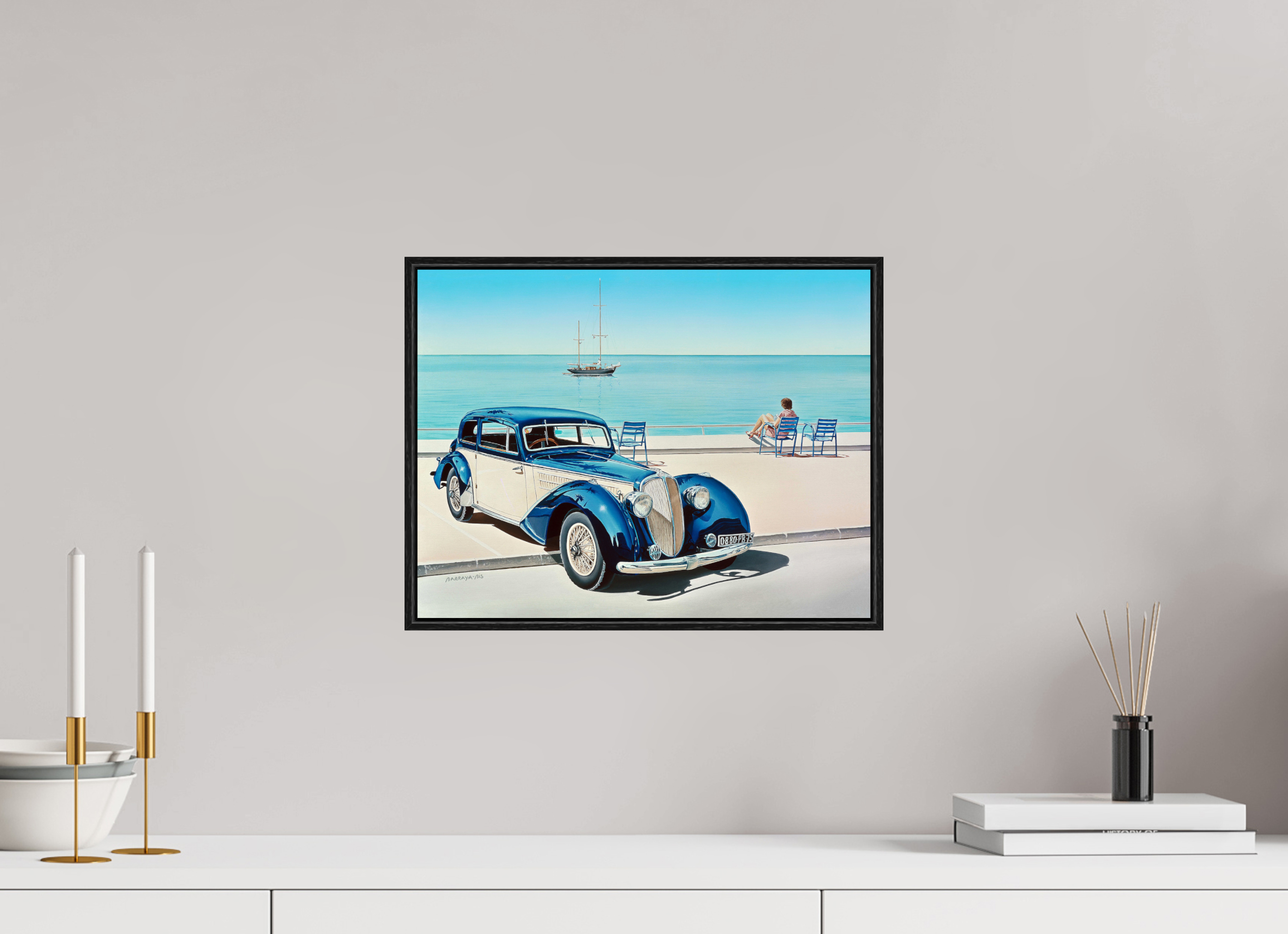 39 x 30 cm, Sur Alu Dibond Mat Cadre 6mm noir Sur la prom'.