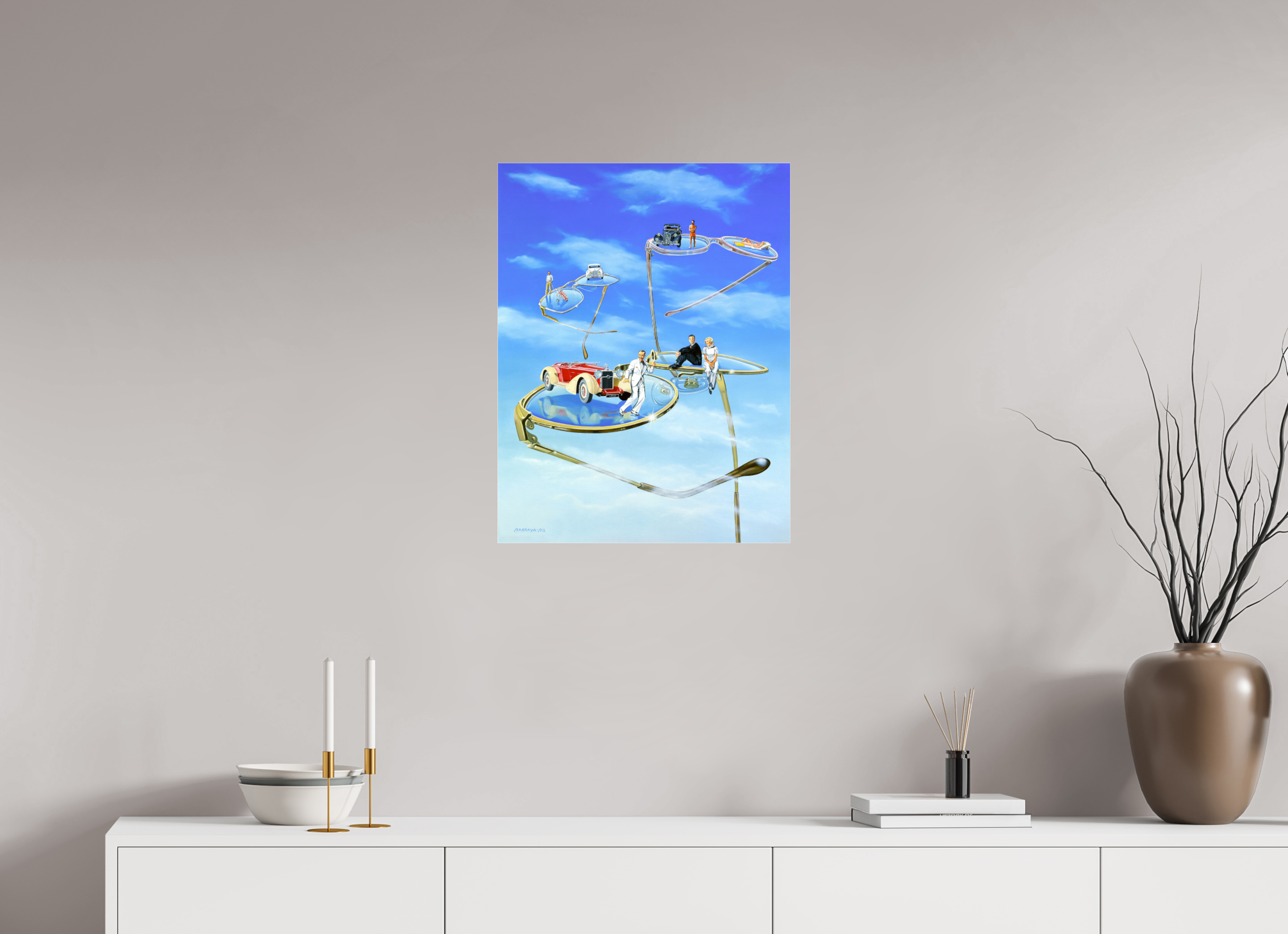 50 x 65 cm, Sous Plexiglas Brillant Tap-Dance.