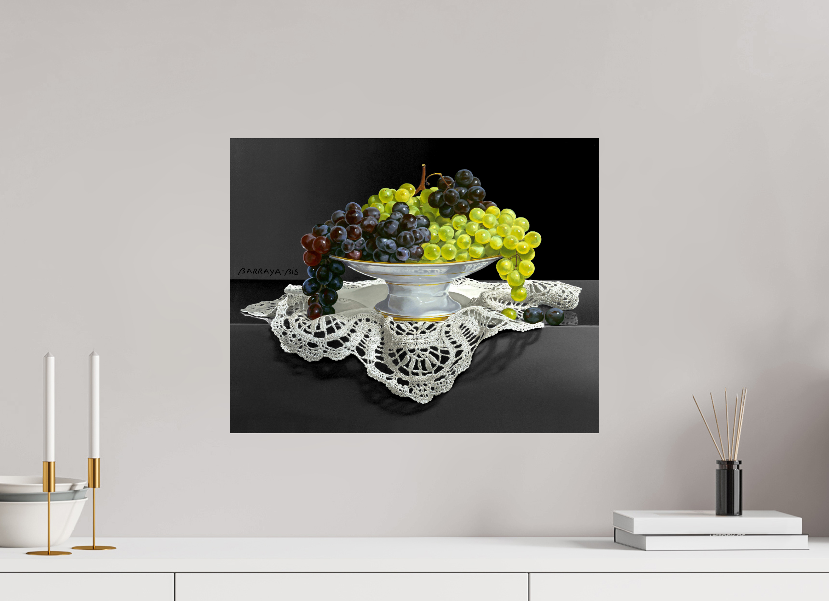 50 x 40 cm, Sur alu Dibond mat Blanc et noir